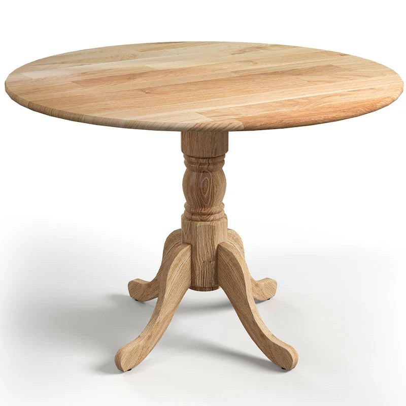 Costway Table de salle à manger rustique Table de salle à manger en bois avec plateau rond et - Voir détails