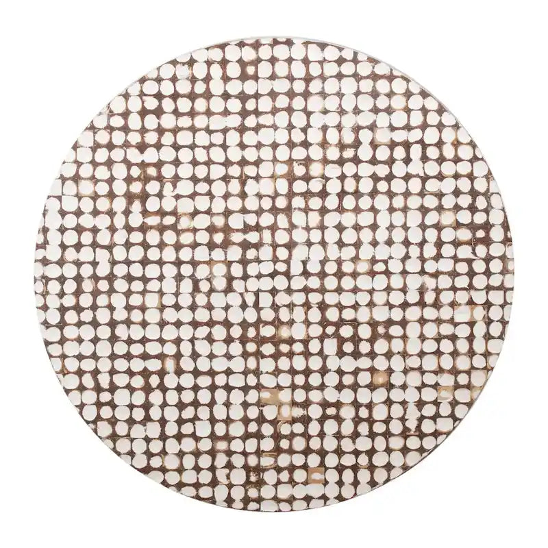 Table basse ronde à pied Mila Coconut Shell par East at Main