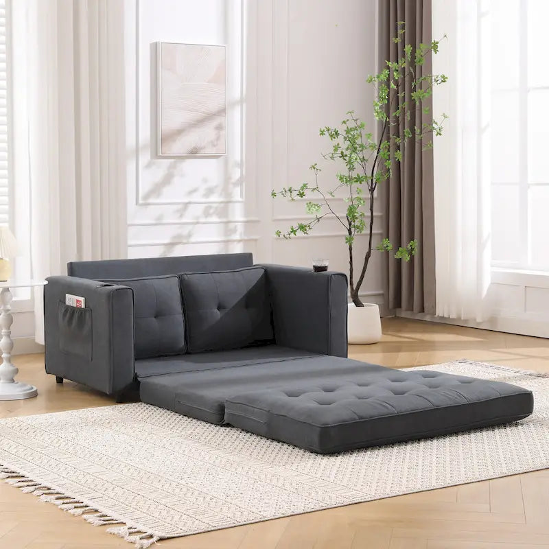 Canapé-lit futon rembourré 3-en-1 convertible