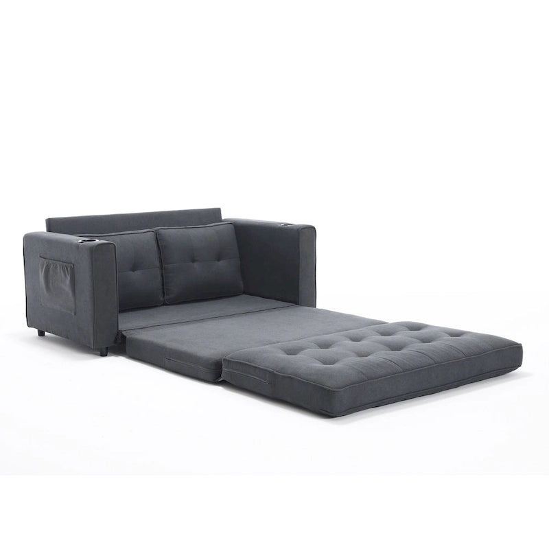 Canapé-lit futon rembourré 3-en-1 convertible