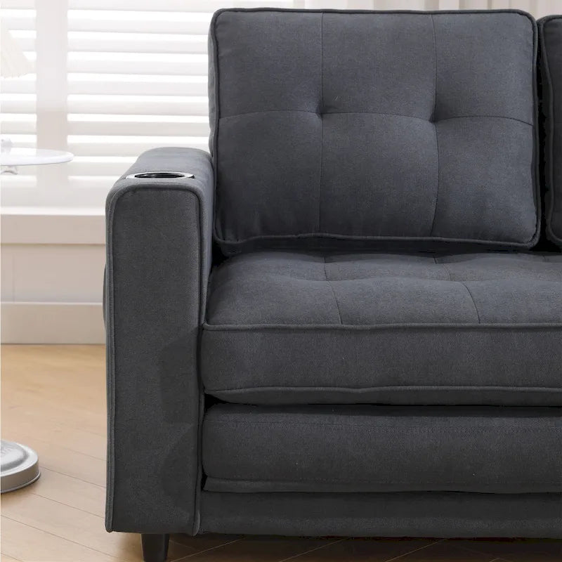 Canapé-lit futon rembourré 3-en-1 convertible