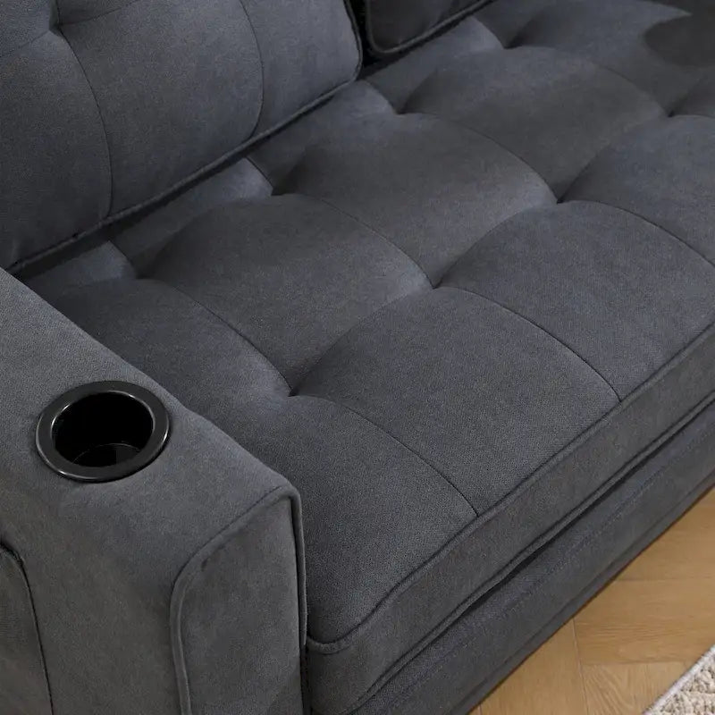 Canapé-lit futon rembourré 3-en-1 convertible