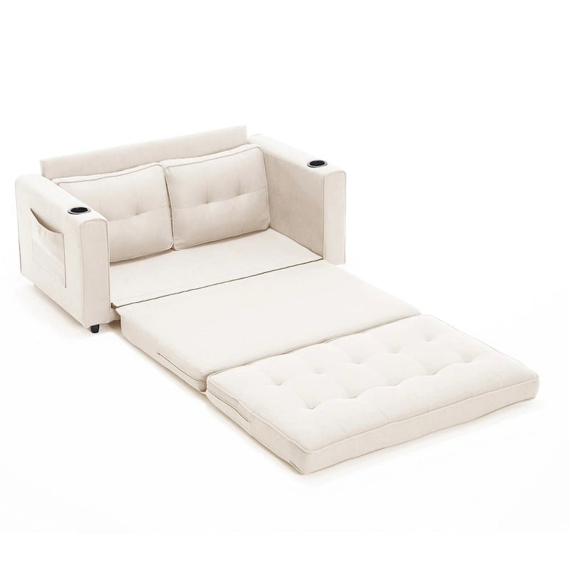 Canapé-lit futon rembourré 3-en-1 convertible