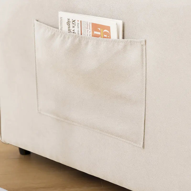 Canapé-lit futon rembourré 3-en-1 convertible