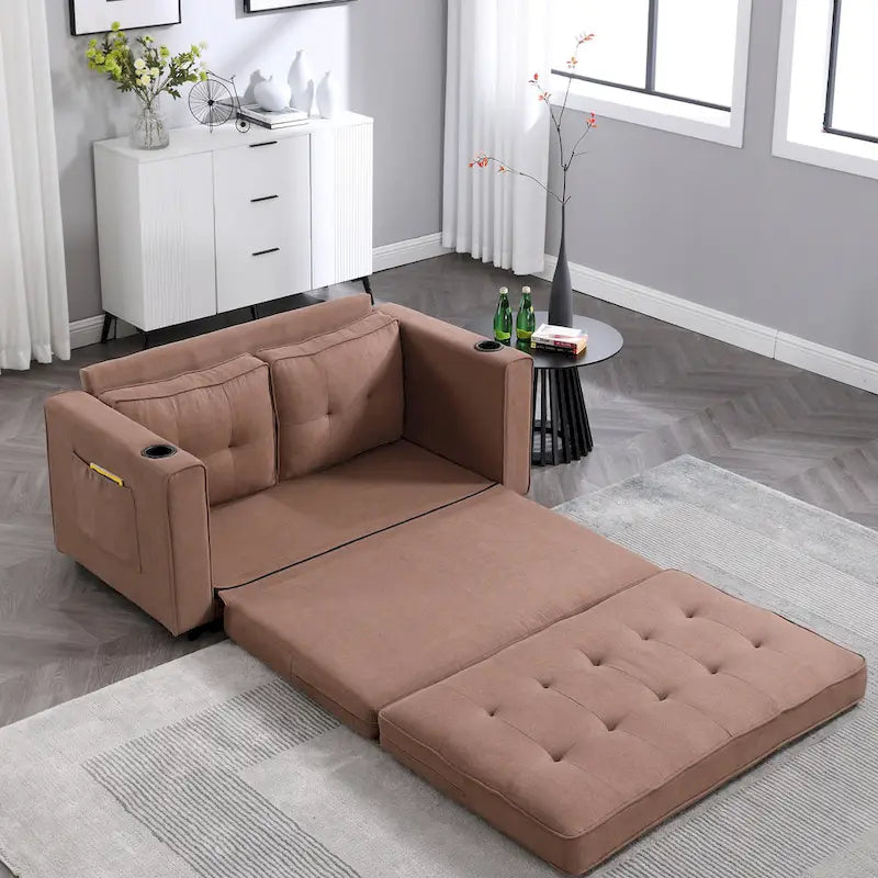 Canapé-lit futon rembourré 3-en-1 convertible