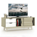 Meuble TV Gymax pour téléviseur jusqu'à 60 pouces, Table Console Multimédia avec Rangement - Voir détails