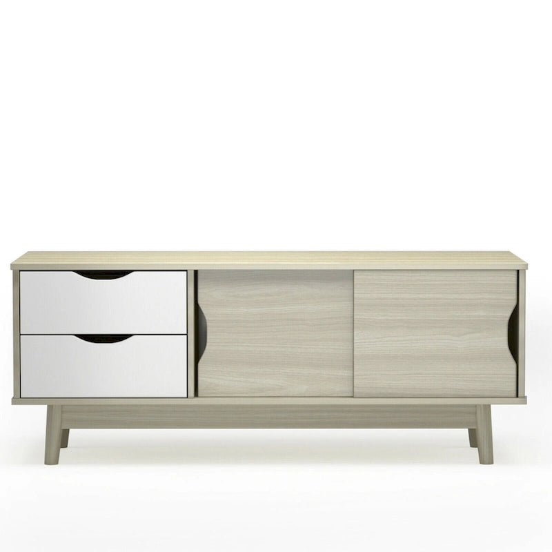 Meuble TV Gymax pour téléviseur jusqu'à 60 pouces, Table Console Multimédia avec Rangement - Voir détails