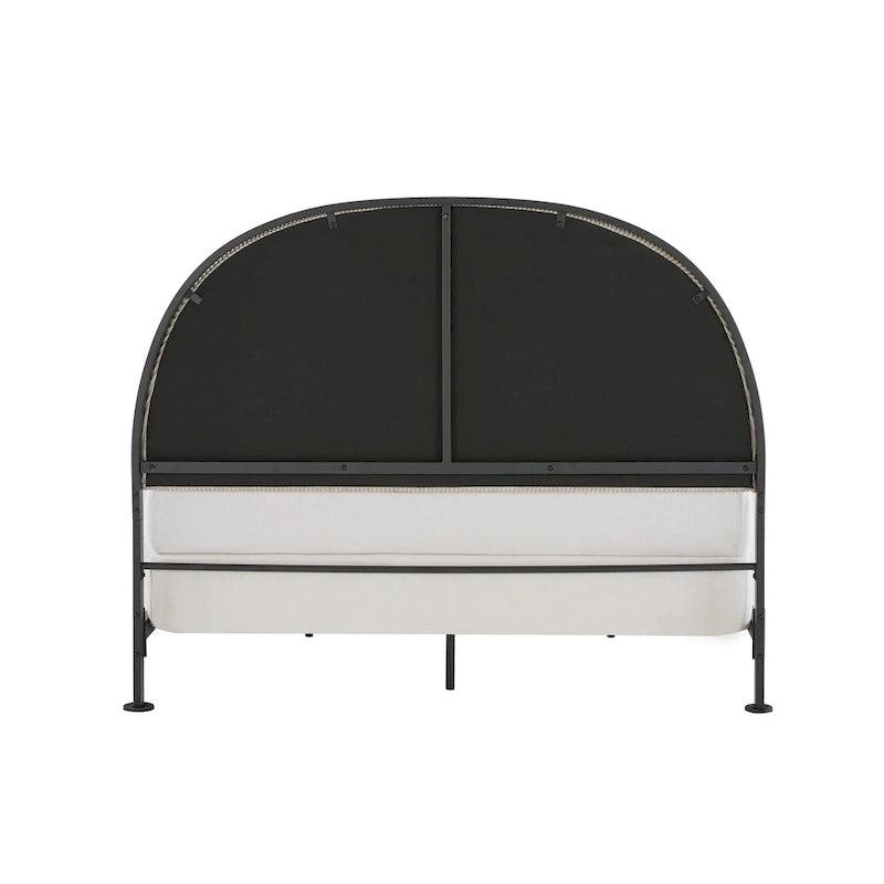 Lit Queen Choteau Noir, Tissu Gris de iNSPIRE Q Modern