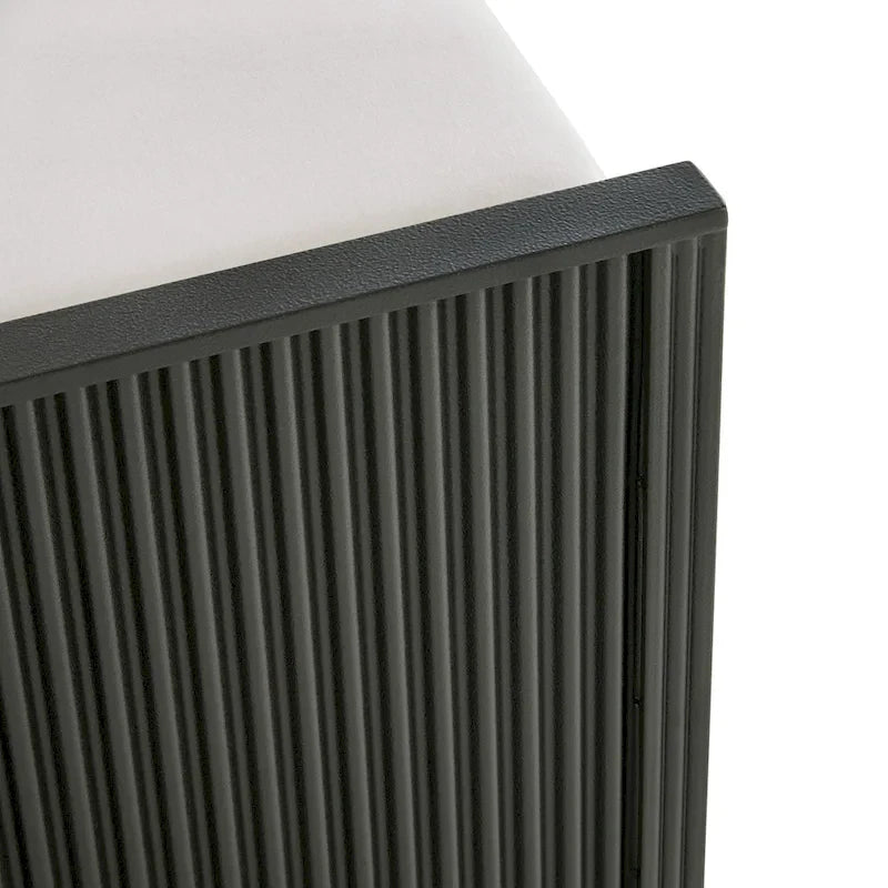 Lit Queen Choteau Noir, Tissu Gris de iNSPIRE Q Modern