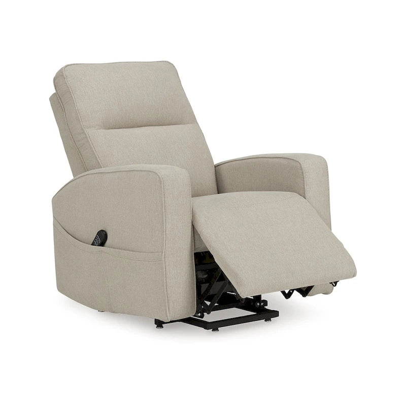 Fauteuil inclinable releveur Lawson, polyester fumé, coussin en mousse