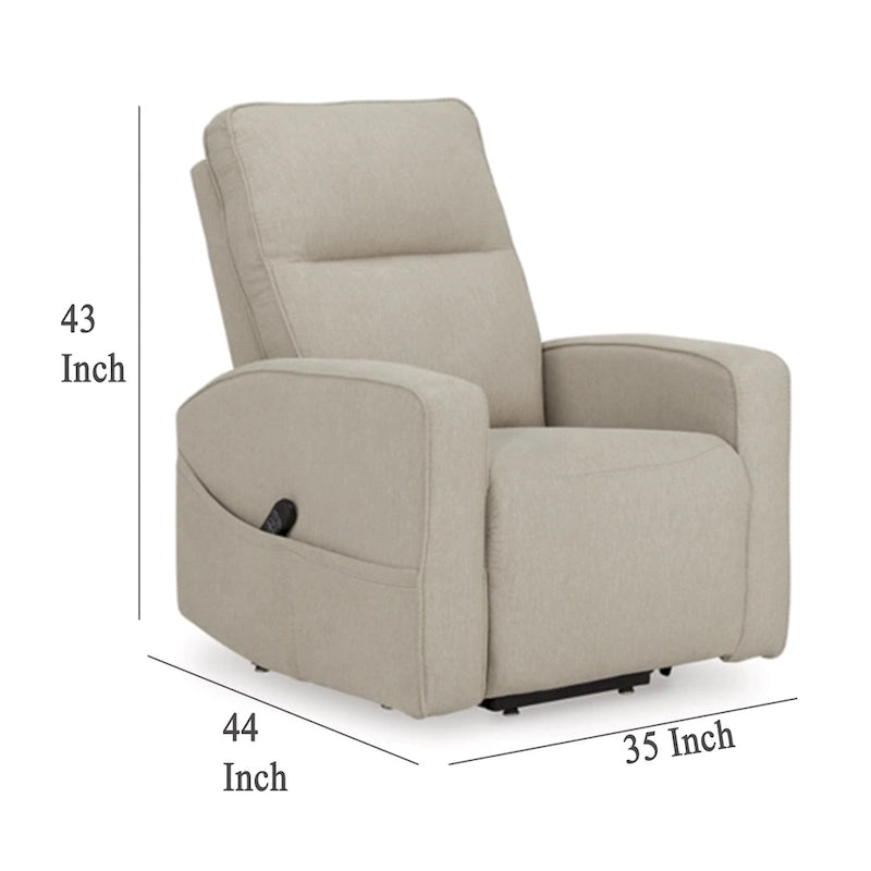 Fauteuil inclinable releveur Lawson, polyester fumé, coussin en mousse