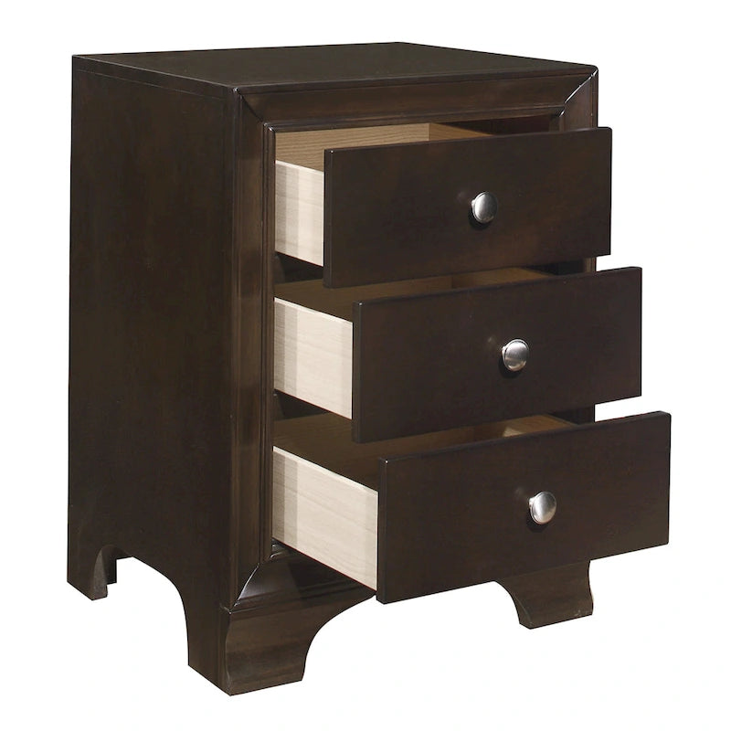Table de chevet en bois de transition, rangement de chevet avec ports USB, table d'appoint de salon avec tiroirs, table de canapé