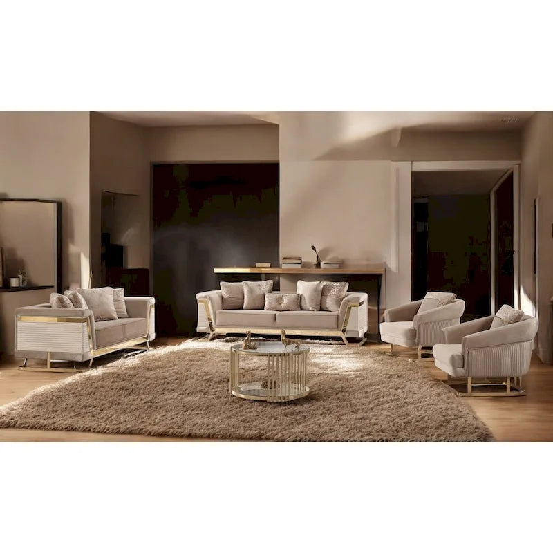 ActiveZen Ensembles de salon 4 pièces 1 canapé 1 causeuse 2 fauteuils