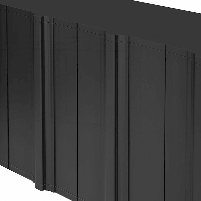 Bahut 4 portes raffiné avec motifs complexes