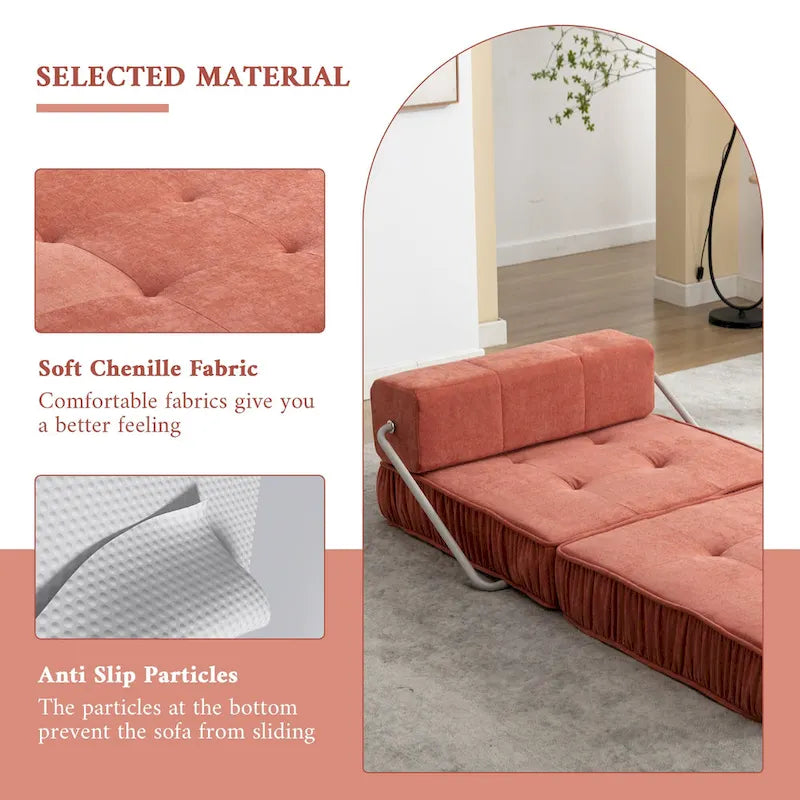 Canapé-lit convertible, fauteuil-lit moderne en chenille