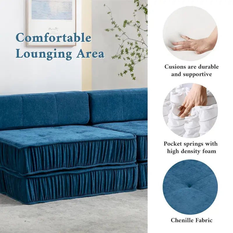 Canapé-lit convertible, fauteuil-lit moderne en chenille
