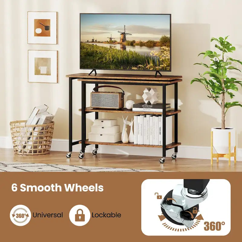 Gymax Table d'appoint de canapé pivotante à 360°, support mobile pour ordinateur portable en forme de L - Voir les détails