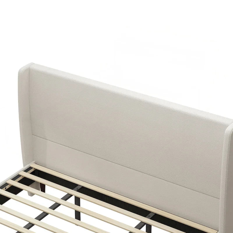 Cadre de lit King size rembourré luxueux avec un soutien exceptionnel