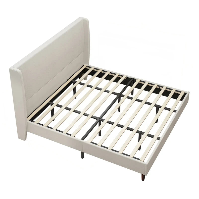 Cadre de lit King size rembourré luxueux avec un soutien exceptionnel