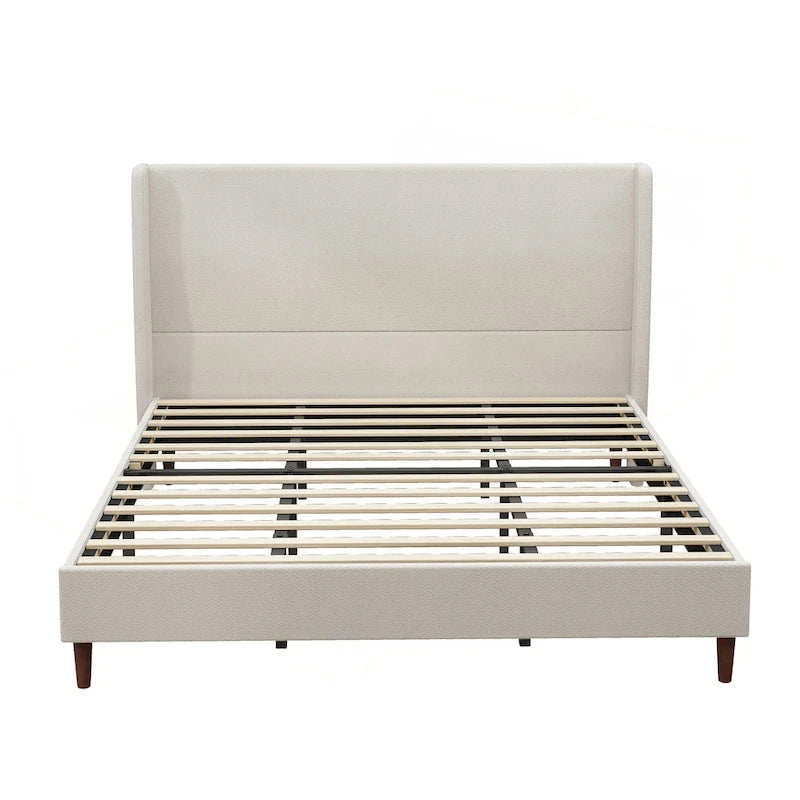 Cadre de lit King size rembourré luxueux avec un soutien exceptionnel