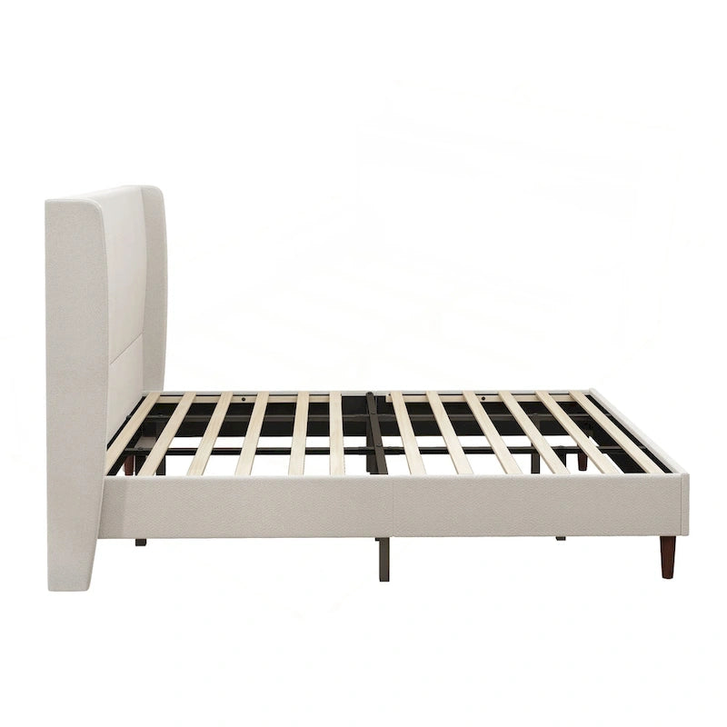 Cadre de lit King size rembourré luxueux avec un soutien exceptionnel