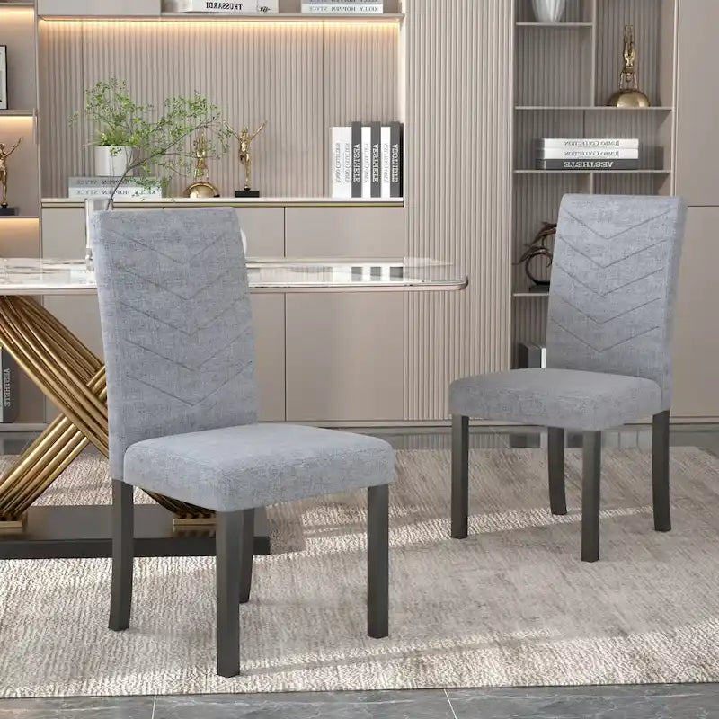 VECELO Lot de 6 chaises de salle à manger rembourrées Parson classiques, chaises de salle à manger modernes 37 Parson