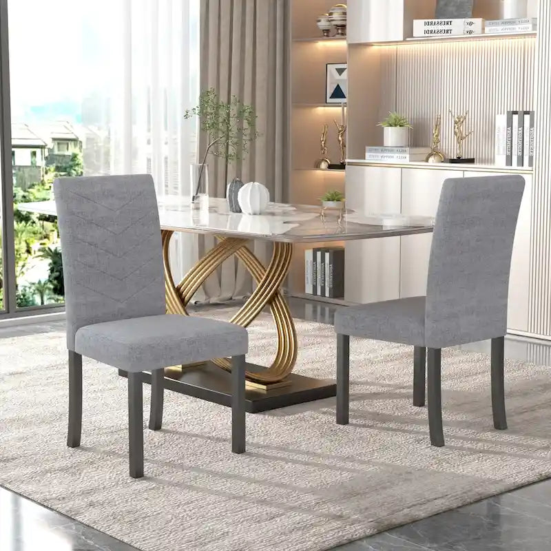 VECELO Lot de 6 chaises de salle à manger rembourrées Parson classiques, chaises de salle à manger modernes 37 Parson