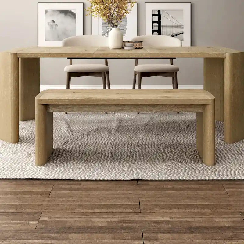 Banc de salle à manger Furniture of America Elira Chêne moderne 51 po
