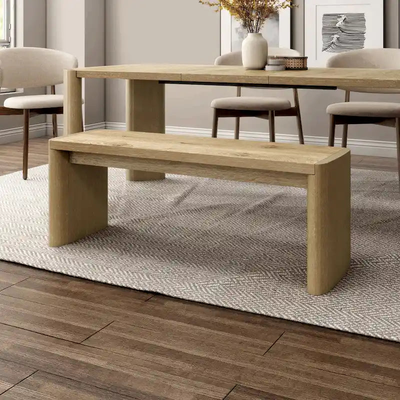 Furniture of America Elira Modern Oak 51-inch Dining Bench