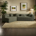Canapé modulaire en polyester 127.5 effet nuage avec assise profonde, sans assemblage requis et design minimaliste moderne