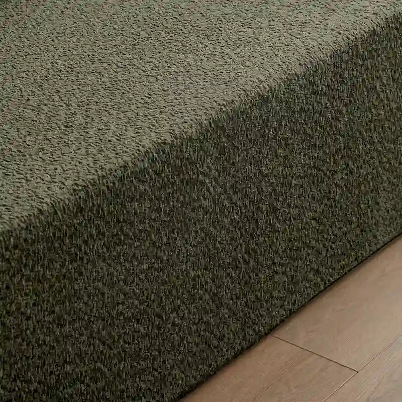 Canapé modulaire en polyester 127.5 effet nuage avec assise profonde, sans assemblage requis et design minimaliste moderne