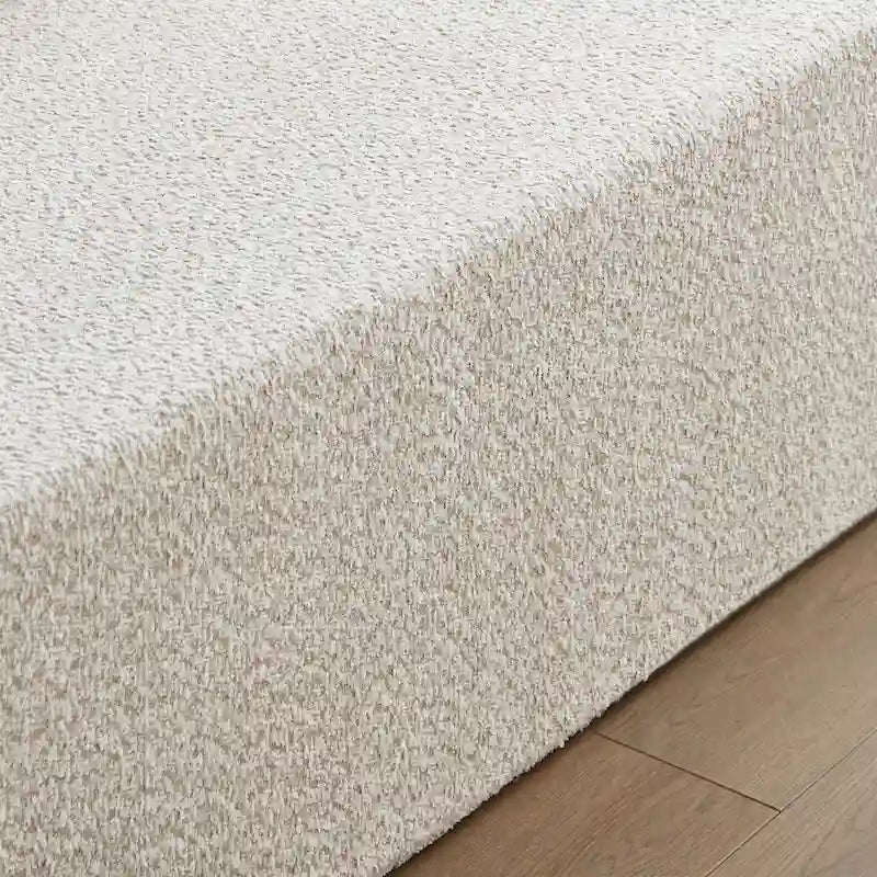 Canapé modulaire en polyester 127.5 effet nuage avec assise profonde, sans assemblage requis et design minimaliste moderne