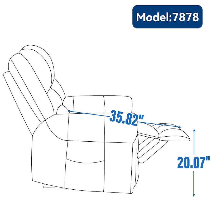 Fauteuil inclinable releveur en cuir véritable marron avec double moteur