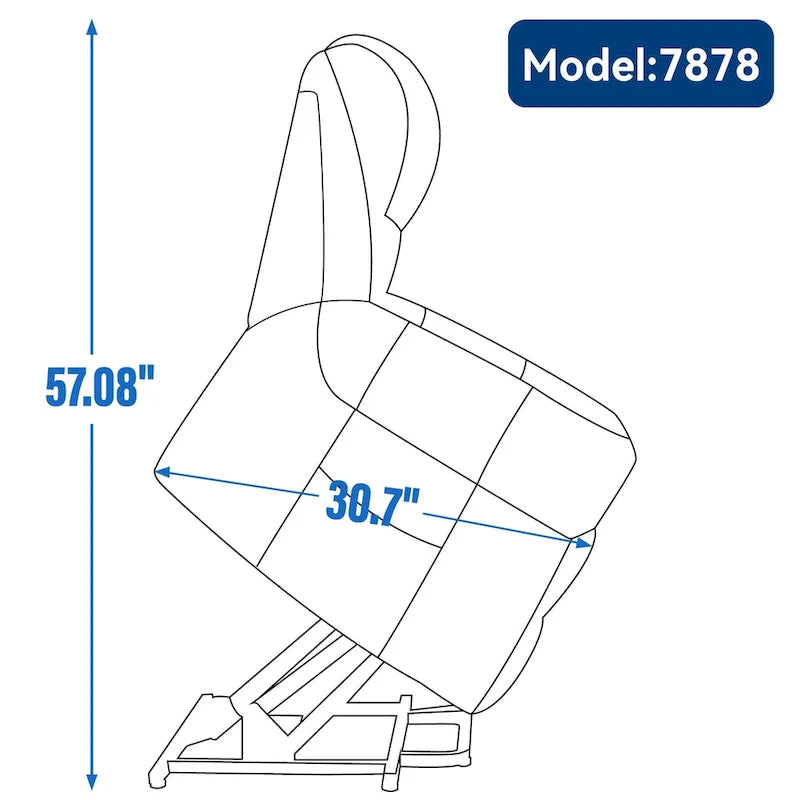 Fauteuil inclinable releveur en cuir véritable marron avec double moteur
