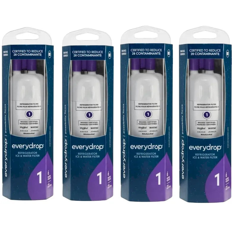 4 pack Everydrop Ice & Water Refrigerator Filter 1, EDR1RXD1