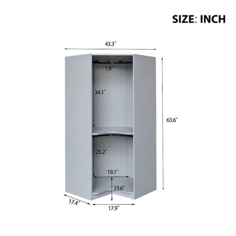 Armoire d'angle Polygon à 2 portes