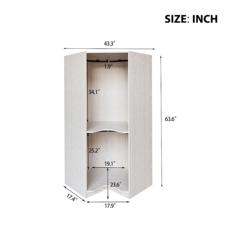 Armoire d'angle Polygon à 2 portes