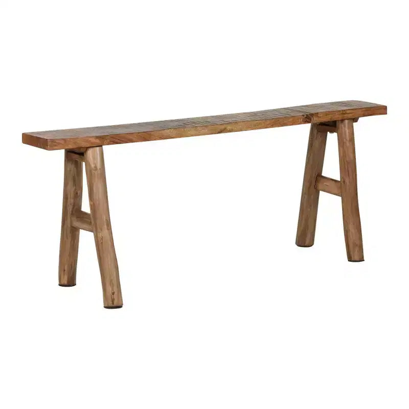 Banc mince Acacia East at Main marron : bois massif, rectangulaire, non capitonné, banc d'entrée