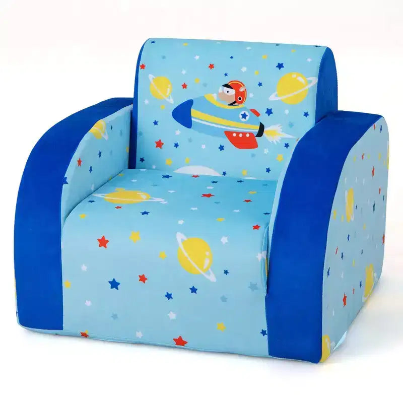 Costway Canapé 3-en-1 Convertible pour Enfants Lit de Repos Pliant Multifonctionnel Fauteuil