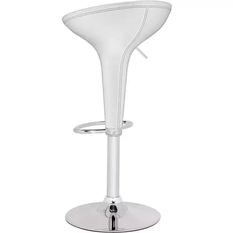 Tabouret de bar réglable Alpha Leather, style Bombo contemporain