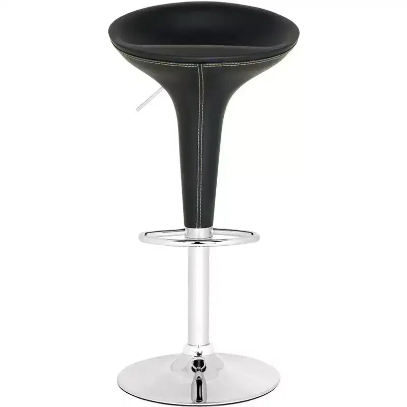 Tabouret de bar réglable Alpha Leather, style Bombo contemporain