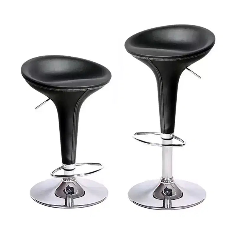 Tabouret de bar réglable Alpha Leather, style Bombo contemporain