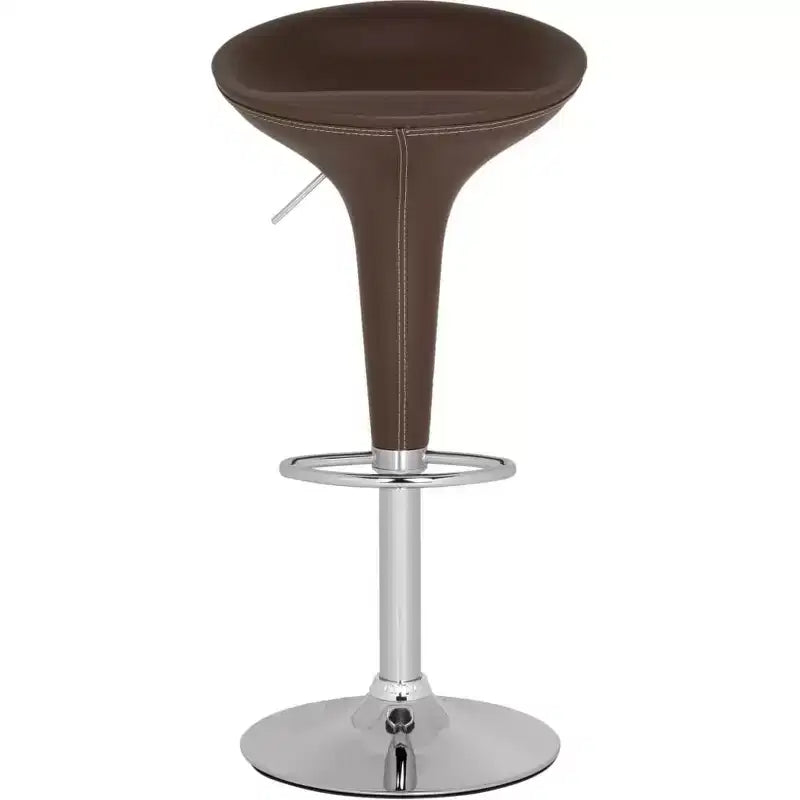 Tabouret de bar réglable Alpha Leather, style Bombo contemporain