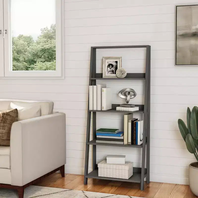 Étagère bibliothèque à 4 niveaux Lavish Home - Étagère autoportante