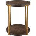 Uttermost Palisade 19 Wide Coffee Wood Round Side Table