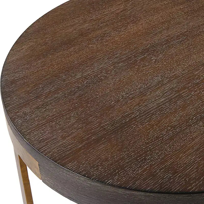 Table d'appoint ronde en bois de café 19" Uttermost Palisade