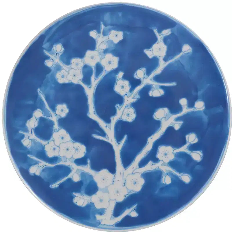 JONATHAN Y Tabouret de jardin/table d'appoint en céramique Fleur de Cerisier 17.75
