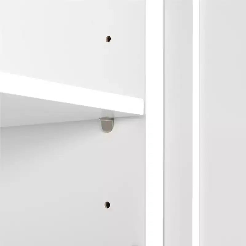 Meuble de Rangement Mural Yaheetech avec Étagère Réglable, Blanc