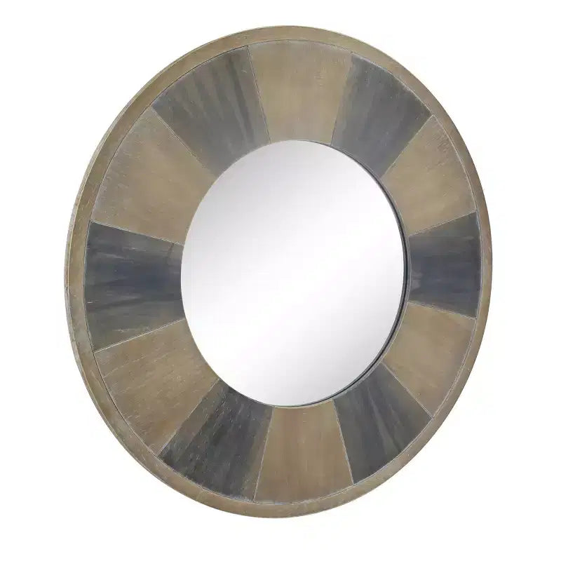 Miroir rustique rond de 27 pouces - Collection Stonebriar