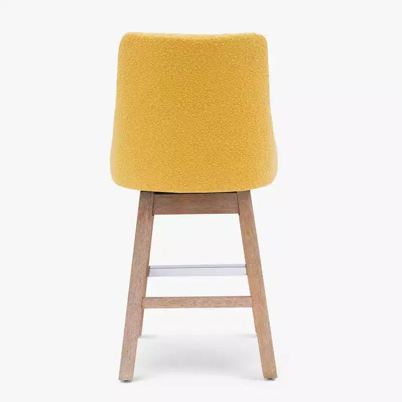 Tabouret de bar WestinTrends 26 rembourré pivotant à hauteur de comptoir, Moutarde
